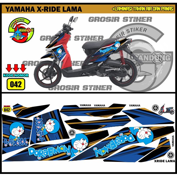 STIKER VARIASI YAMAHA XRIDE LAMA DORAEMON