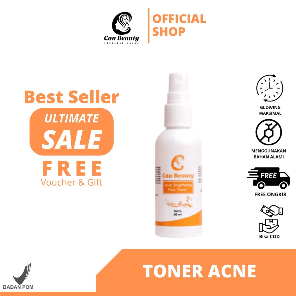 TONER ACNE / Can beauty skincare bpom / Paket acnes jerawat lengkap ori/ Paket acne CAN BEAUTY / per