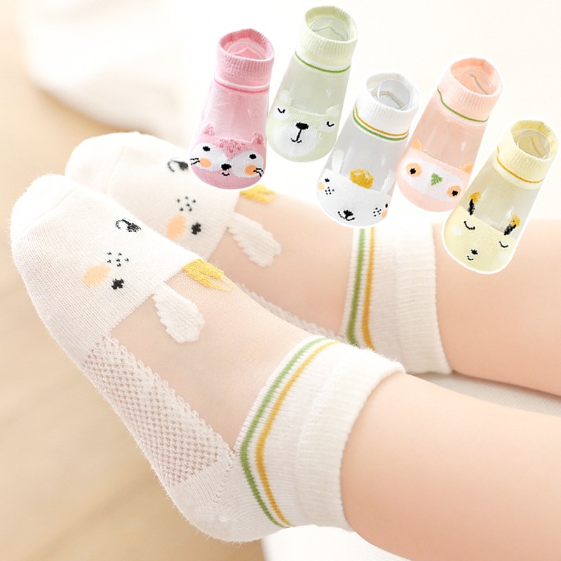 1234OS - Kaos Kaki Anak Bayi Karakter Boneka Lucu Kaus Kaki Kartun Fashion / Baby Socks Import Murah Transparan