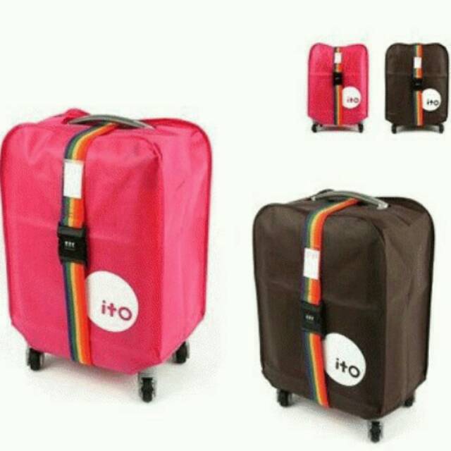 Luggage Cover ITo 24inch include Belt / pelindung koper