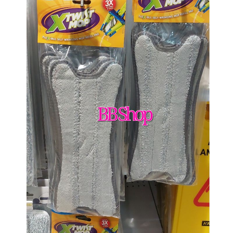 JML REFILL KAIN PEL X TWIST MOP SET 3 PCS REFILL F/X TWIST MOP (3PC)