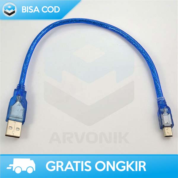 KABEL CONVERTER USB MALE KE MINI USB KONEKTOR FAMALE KUALITAS TINGGI