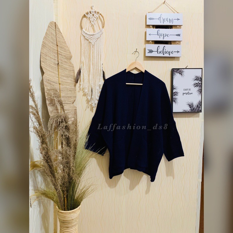 KARDIGAN OVERSIZE | OVERSIZE PREMIUM | CARDY OVERSIZE | KARDIGAN TEBAL-Hitam