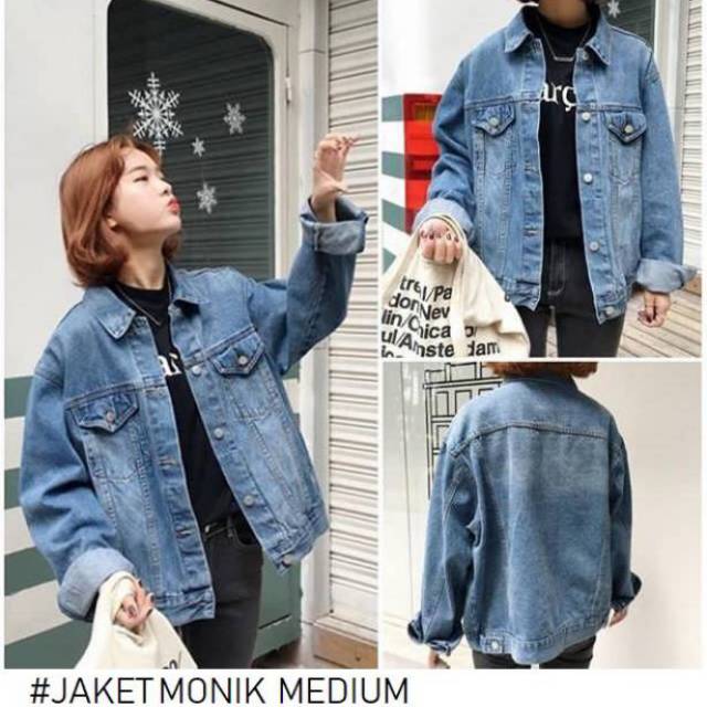 Jaket oversize bershka / grosir jaket jeans Bershka oversized