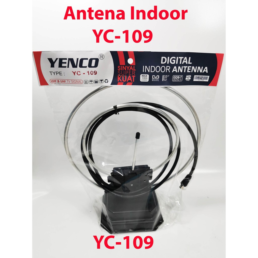 ANTENA indoor TV YENKO YC-109 / ANTENA dalam INDOOR VHF & UHF