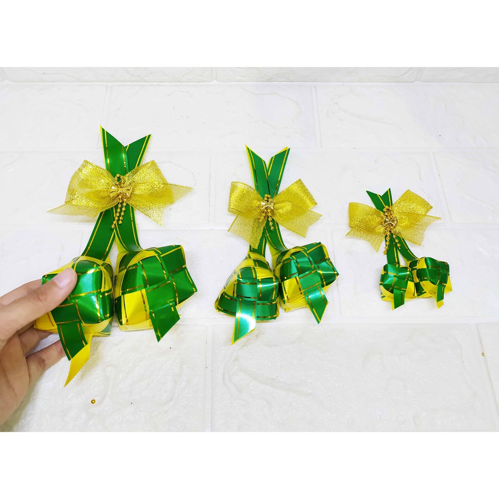 Pita Hampers Ketupat Bow KECIL - Hampers Ketupat Emas Bow - ketupat kecil