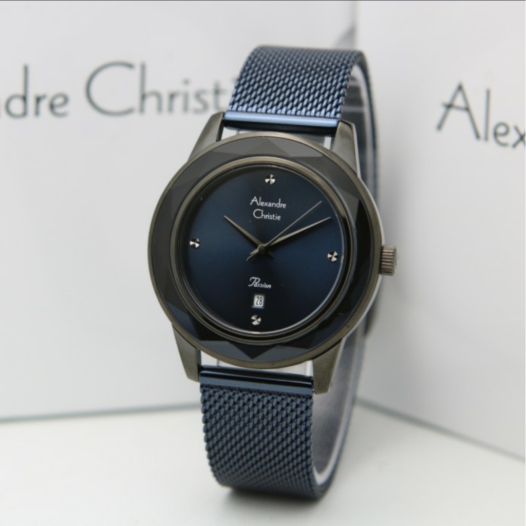 Alexandre Christie AC2908 Original Jam Tangan Wanita Stainless Blue