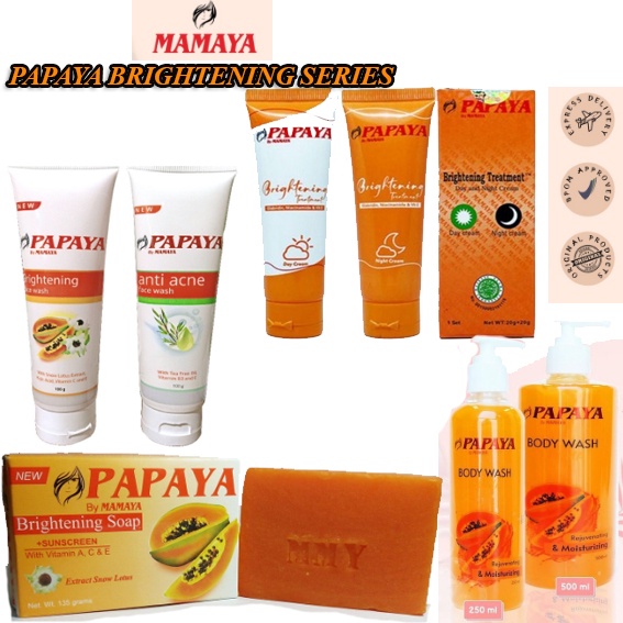 ❤ SHASYA ❤ MAMAYA Day and Night Cream (✔️BPOM) Krim siang dan malam papaya 20 gr MAMAYA Face body Wash