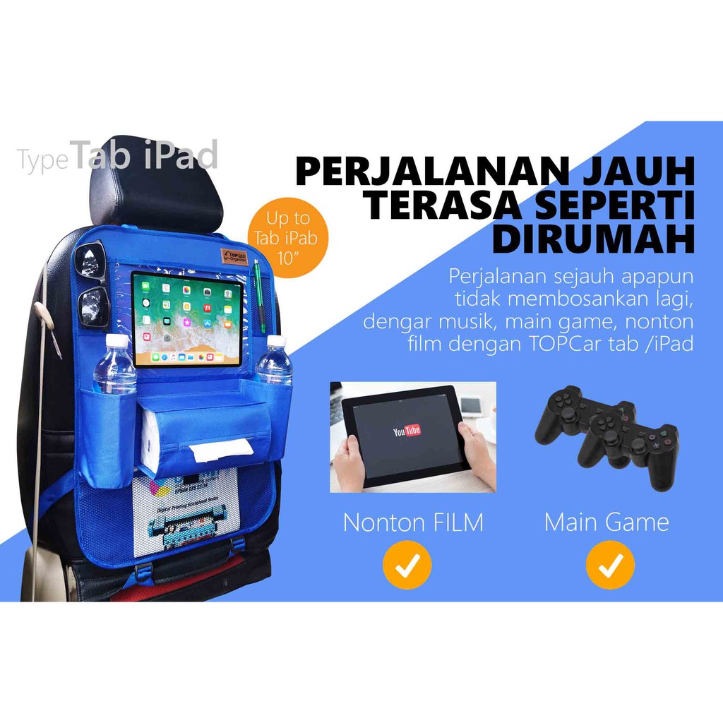 Tab iPad Organizer Mobil Multifungsi Waterproff Universal