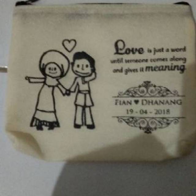 Pouch Souvenir nikah/dompet kosmetik