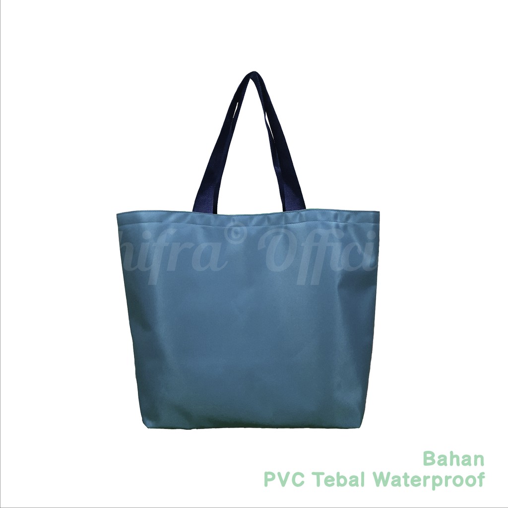 TAS BELANJA TOTE BAG SHOPPING BAG BIG SIZE WARNA POLOS SHIFRA