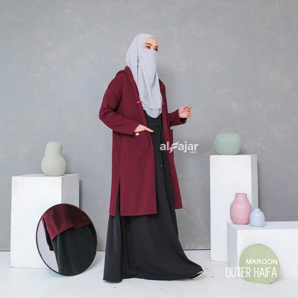 Outer Hoodie Syar'i Haifa by Alfajar