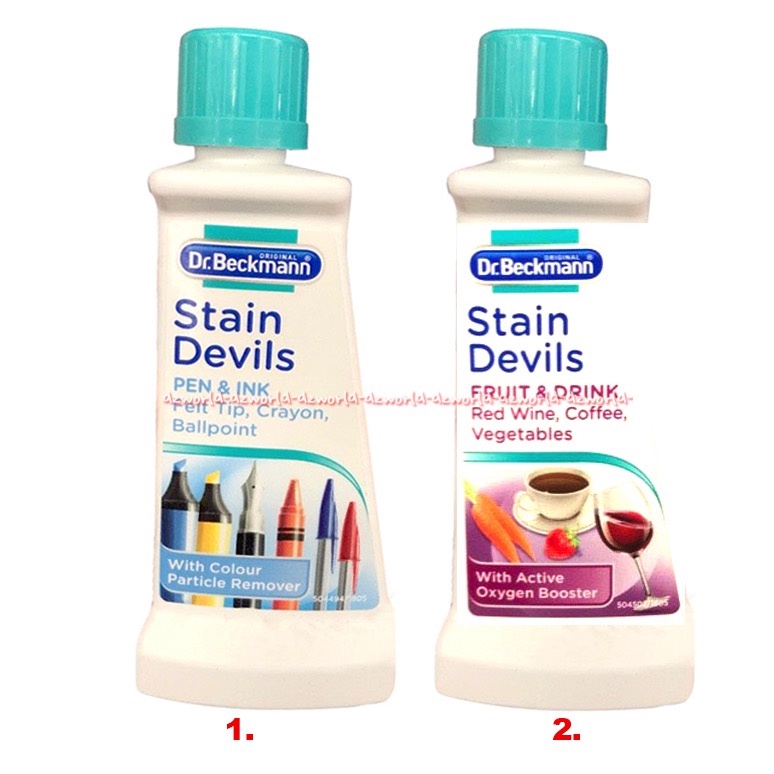 Dr. Beckmann Stain Devils 50ml Pen &amp; Ink Fruit Drink Felt Tip Crayon Balpoint Coffee Sabun Pembersih Noda Pulpen Krayon Kopi Teh Dan Sayuran Tumpah Pada Baju Pakaian Dr Beckmann Dr Bek man