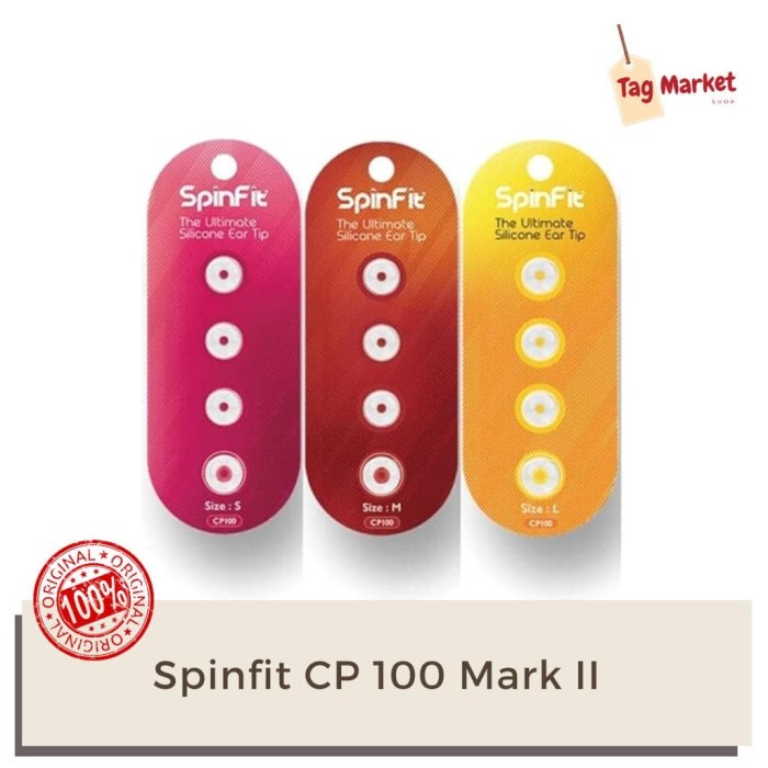 ORIGINAL SPINFIT CP100 ULTIMATE SILICONE EAR TIP 360 ROTATION