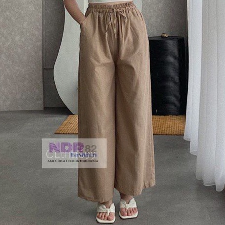 Celana kulot Panjang cigaret remaja ABG pola lebar-3