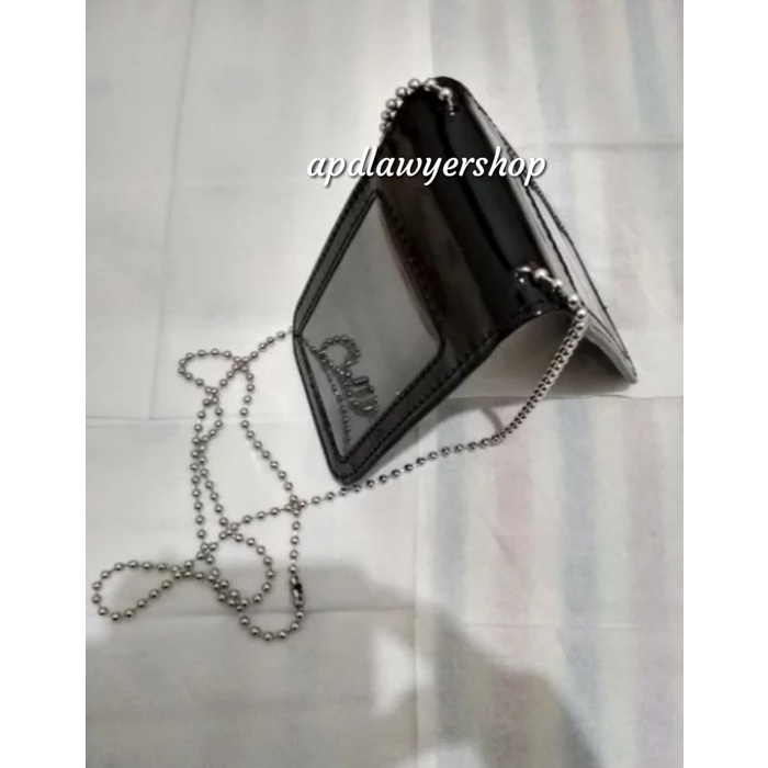 

CODES0X-71 name tag id card holder plus kalung rantai hitam glossy kwalitas bagus