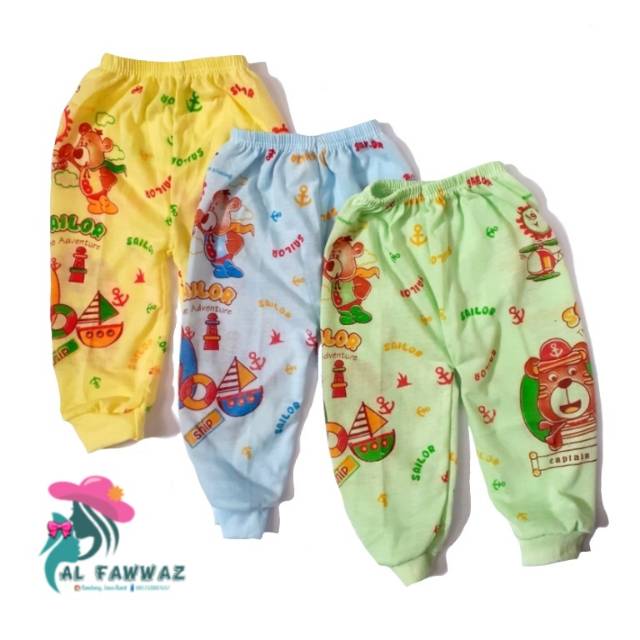 Celana bayi panjang motif S/M/L/XL