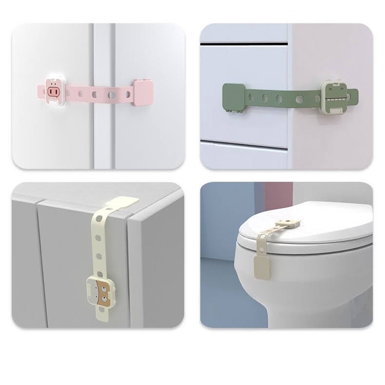 Safety Lock Pengaman Pintu Kulkas Kunci Pengaman Anak Bayi dari Siku Lemari Pengunci Laci Serbaguna Model Lucu Paus Sapi Piggy Apel Kids Drawer Cabinet Door