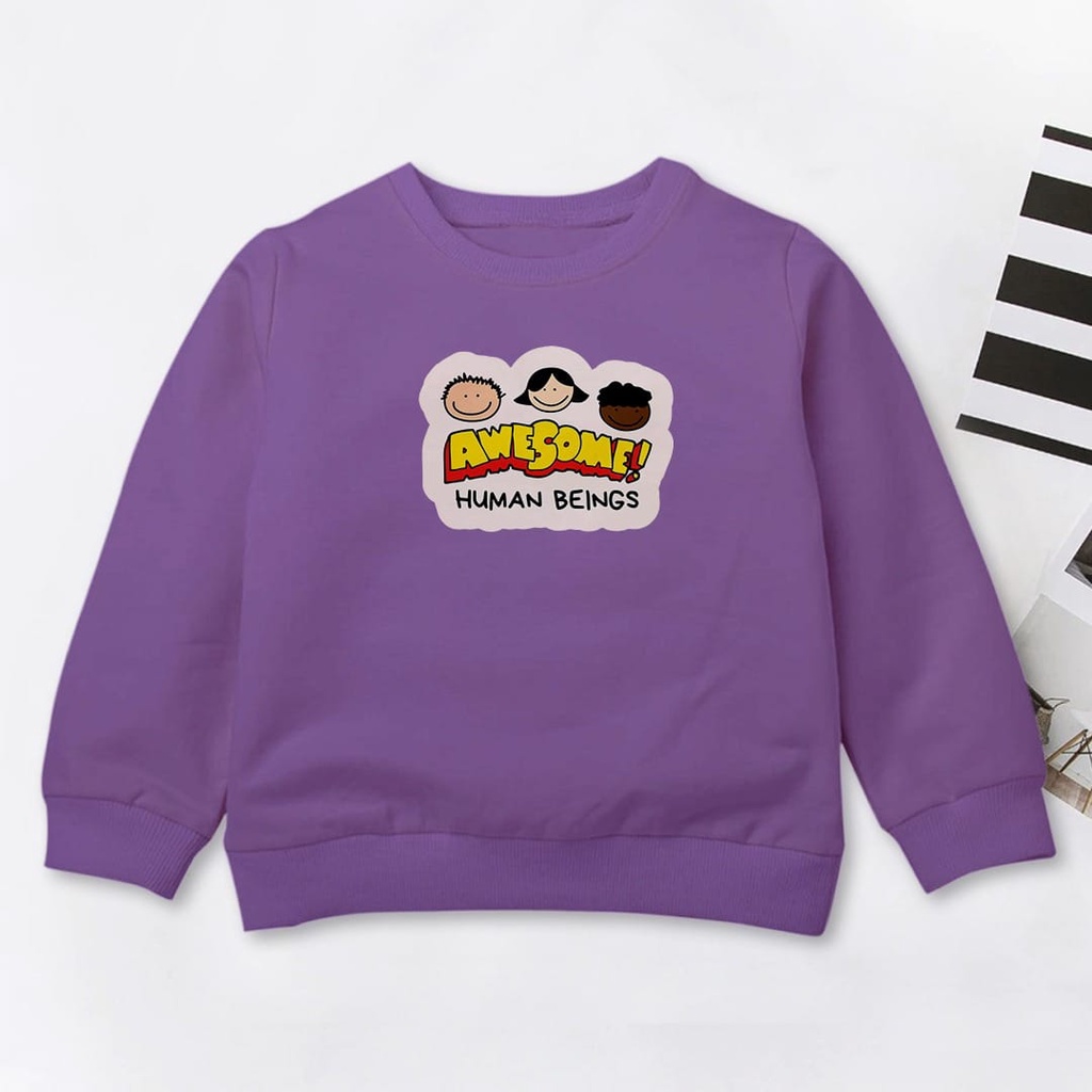 Sweater Anak Pakaian Anak Awesome Crewneck Anak Tebal Halus - CREWNECK ANAK TERLARIS