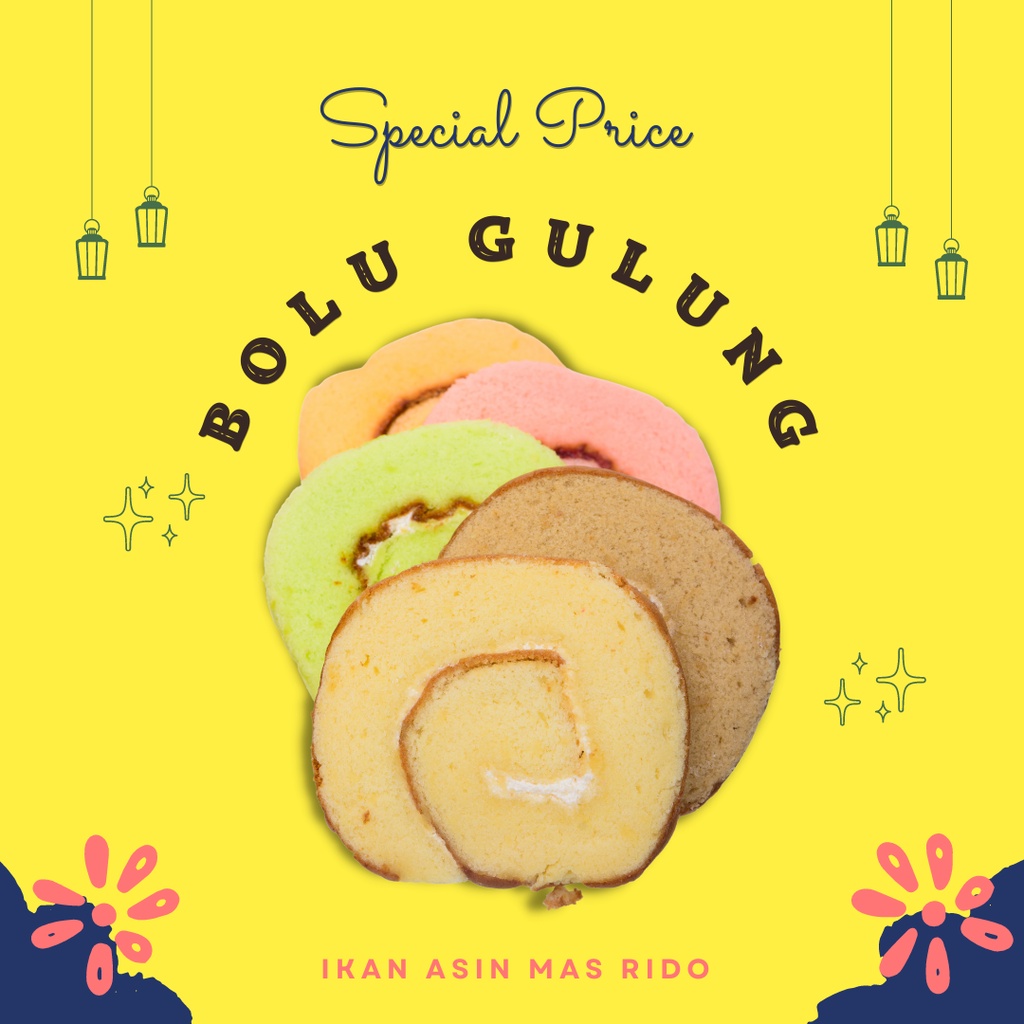 

Bolu Gulung Coklat Pandan Nanas Roll Cake Kue Basah Aneka Rasa MikaBox