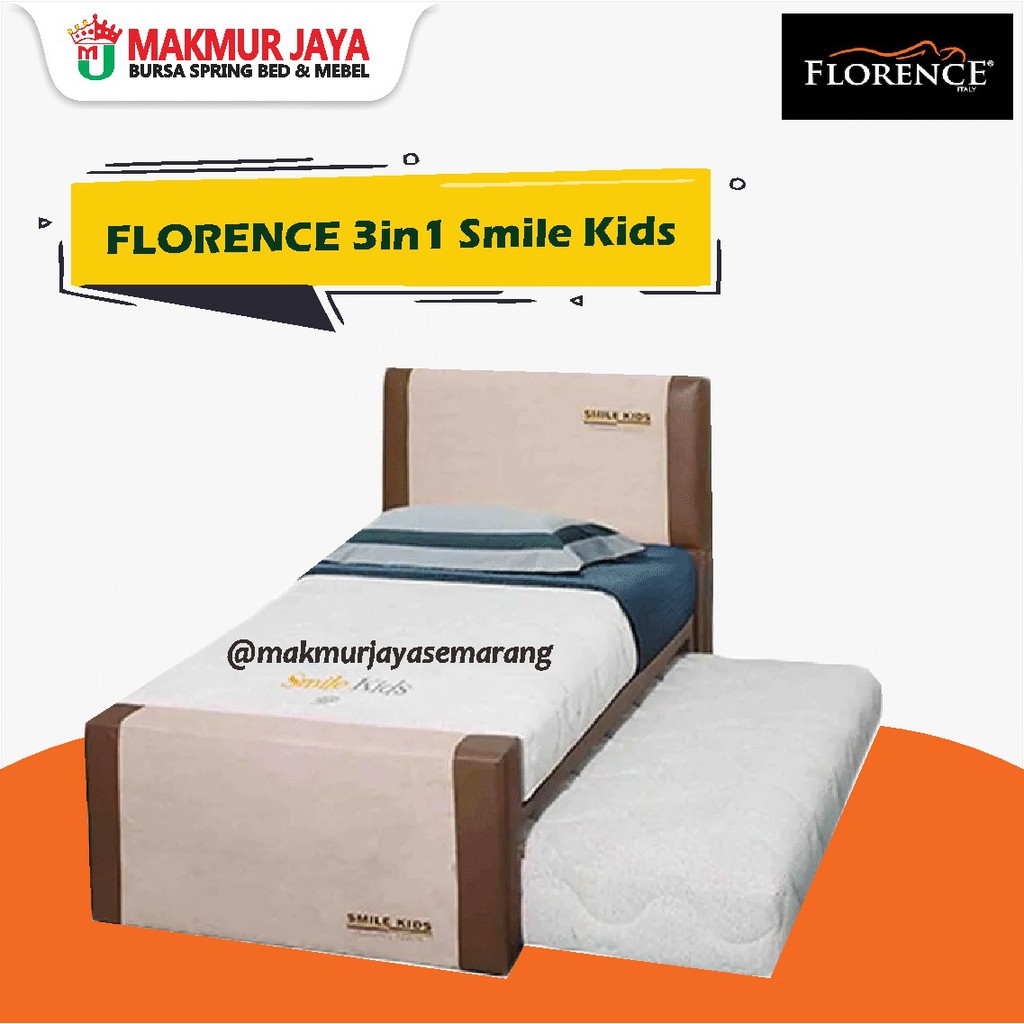 KASUR FLORENCE 3IN1 SMILE KIDS | SET SPRINGBED