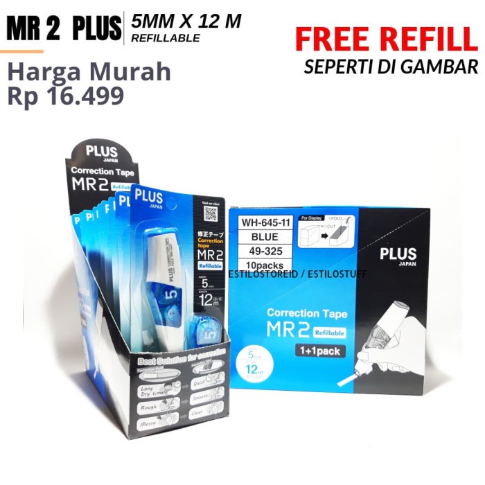 

Segera Miliki Tipex Kertas Correction Tape / Tipex Roll Plus Japan / Tipex Murah Hemat