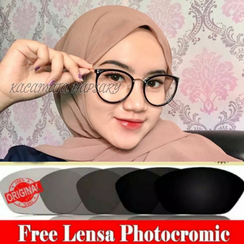 PAKET FRAME + LENSA PHOTOCROMIC | KACAMATA MINUS | KACAMATA ANTI RADIASI | 221