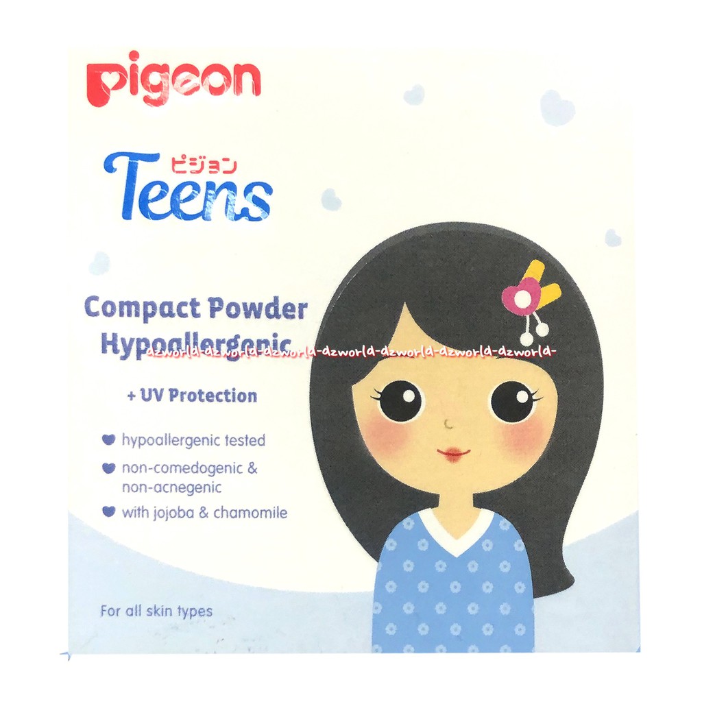 Bedak Pigeon teens Teen compact powder Bedak Remaja White-Pink