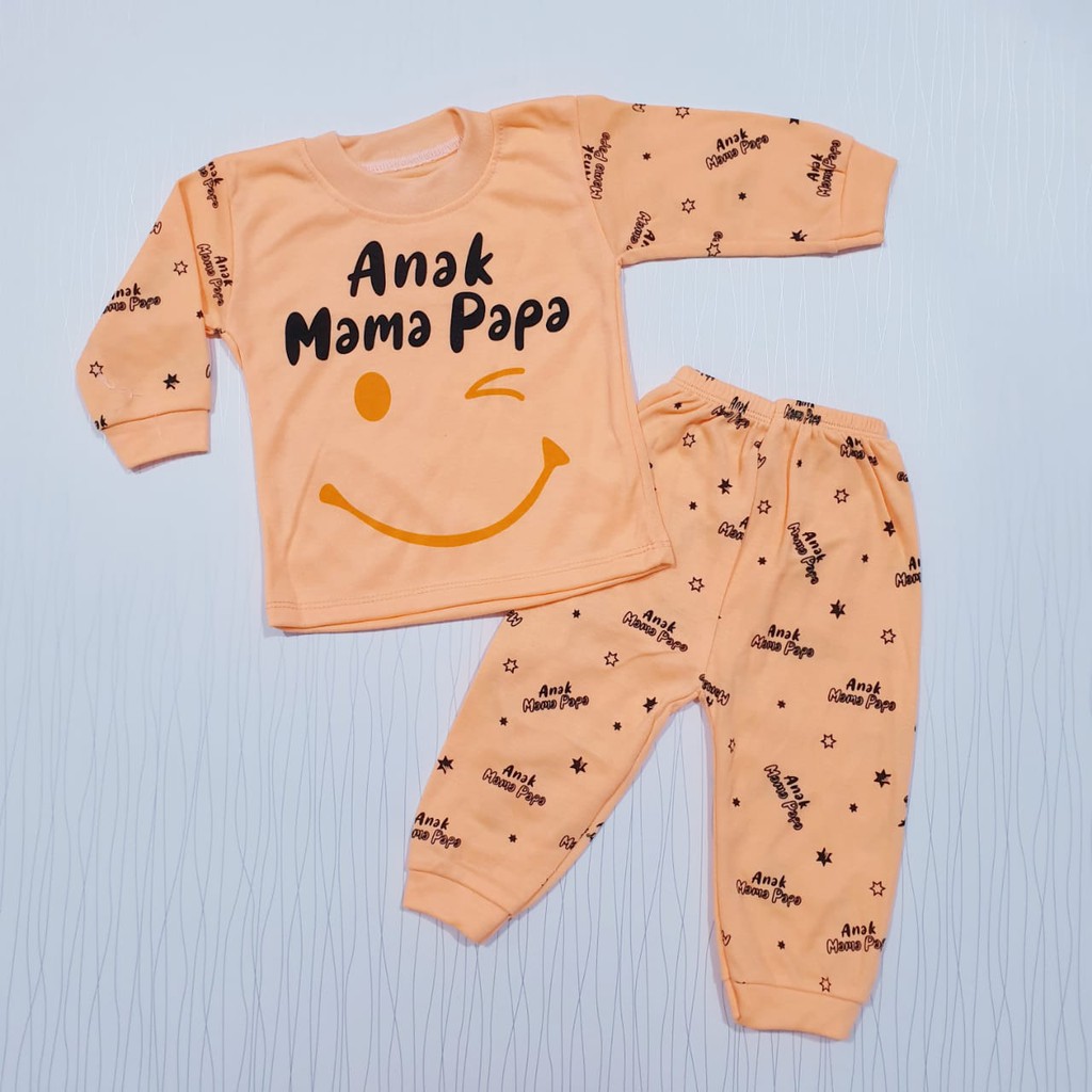 Piyama Anak  Mama Papa / Baju Tidur Anak / Setelan Baju Tidur Panjang / Baju Tidur Bahan Katun