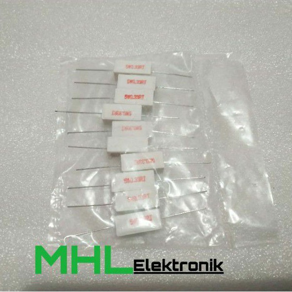 Resistor Kapur 0.33 Ohm 5 Watt Per 1 Pcs