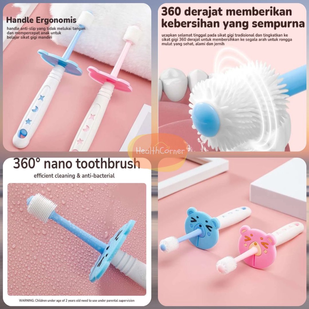 Sikat Gigi Anak Bayi Lembut 360 Derajat Baby Training Toothbrush