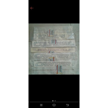 Stiker canter HD125ps Canter original 1set sesuai foto asli mitsubisi