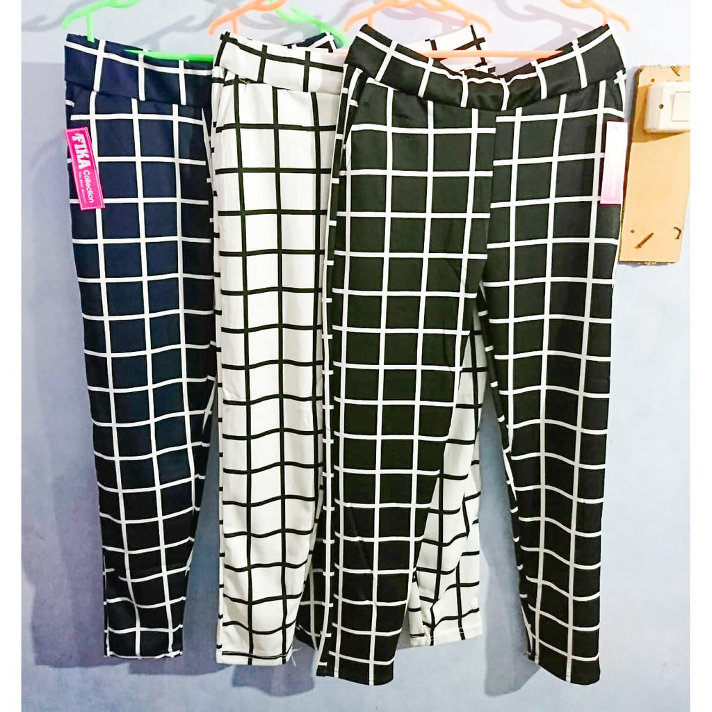 Celana Wanita Scuba Kotak All size | Scuba Pants | Square Pants