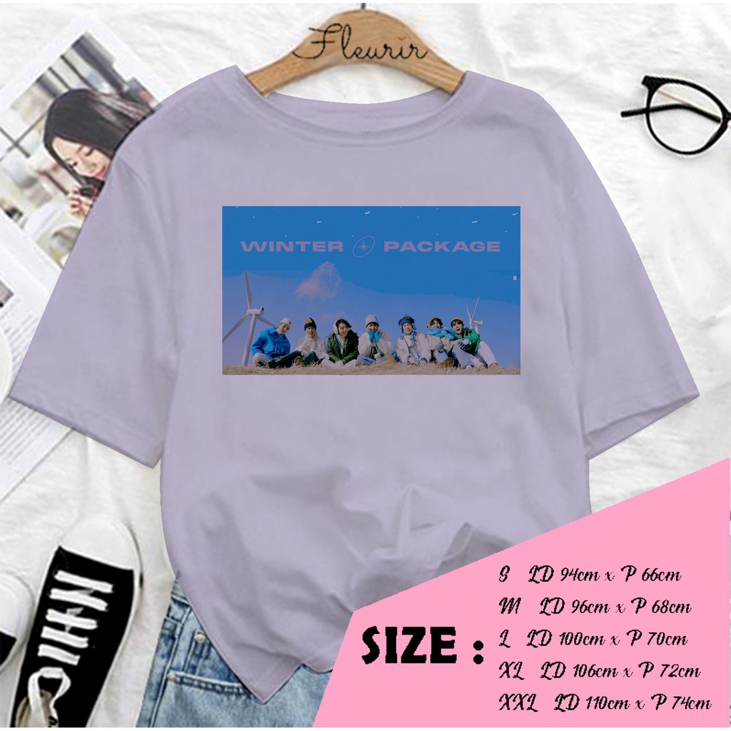 FLEURIR - KAOS  WINTER EDITION KPOP WANITA DEWASA LENGAN PENDEK TEE UNISEX