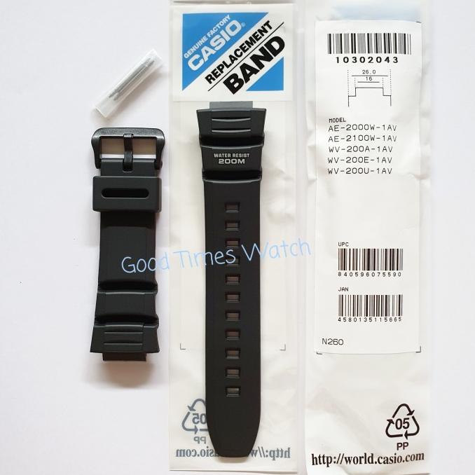 Strap Casio Ae-2000W Ae-2100W Wv-200 / Ae-2000 Ae-2100 Casio Original Terbaru
