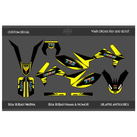 Jual Decal Sticker Viar Cross X Se Dekal Stiker Viar Gt