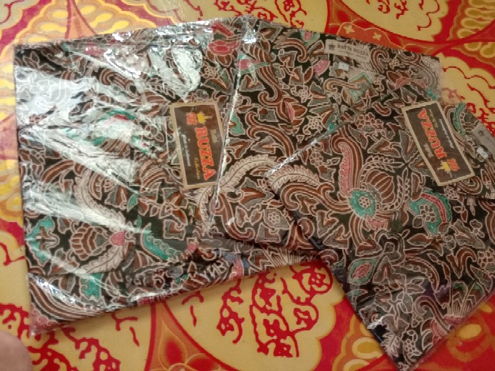 Ruzza Batik Couple Motif Cirebon Peach Seragam Keluarga Couple Size M L Xl