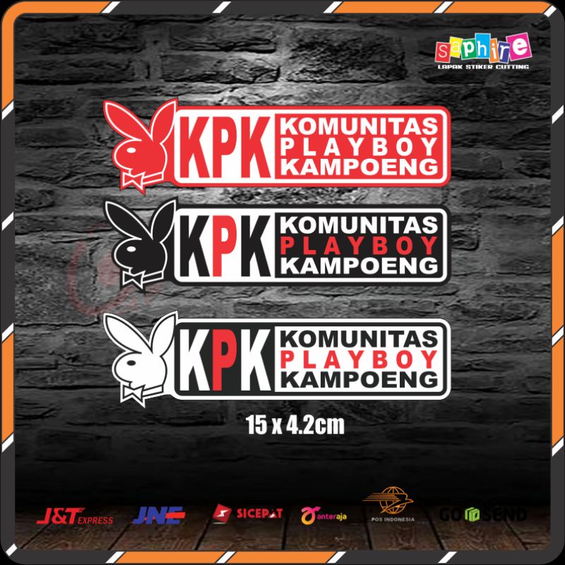 

Stiker Playboy KPK Kampung Lucu cutting stiker Multiwarna