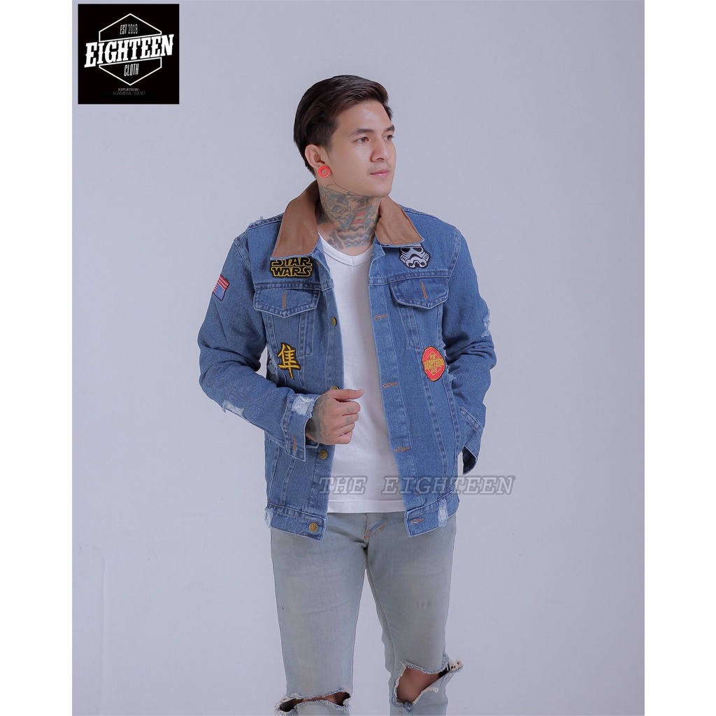 TERLARIS JAKET DILAN FULL EBLEM ATASAN FASHION DENIM PRIA TERBARU