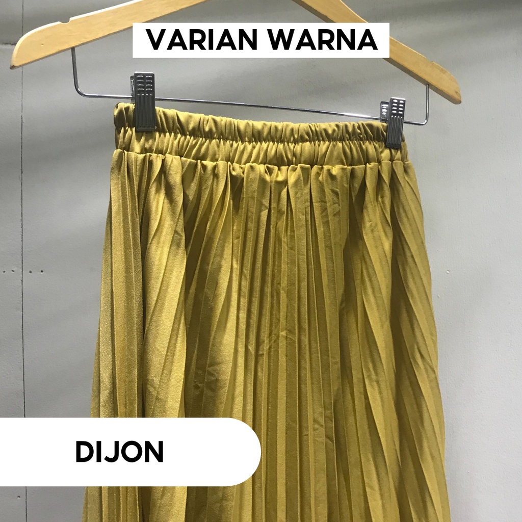 Rok plisket pendek 7/8 wanita model payung / Rok Plisket Mayung pendek / Rok Kerja Dewasa-Dijon