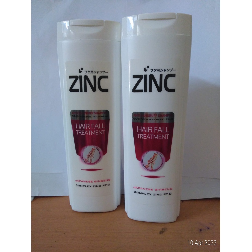 ZiNC Hair Fall Treatment Shampoo 340ml Japanese Gingseng Complex Zing PT-O Anti Dandurff 99% ketombe berkurang