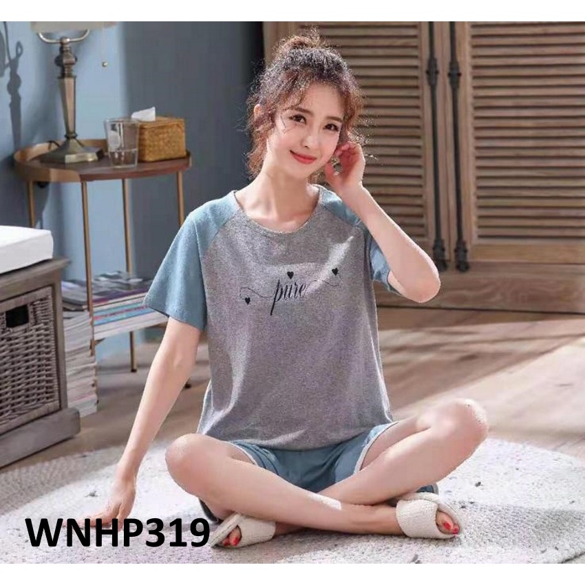 Baju Tidur Wanita Lengan Pendek Celana Pendek Green - Big Size