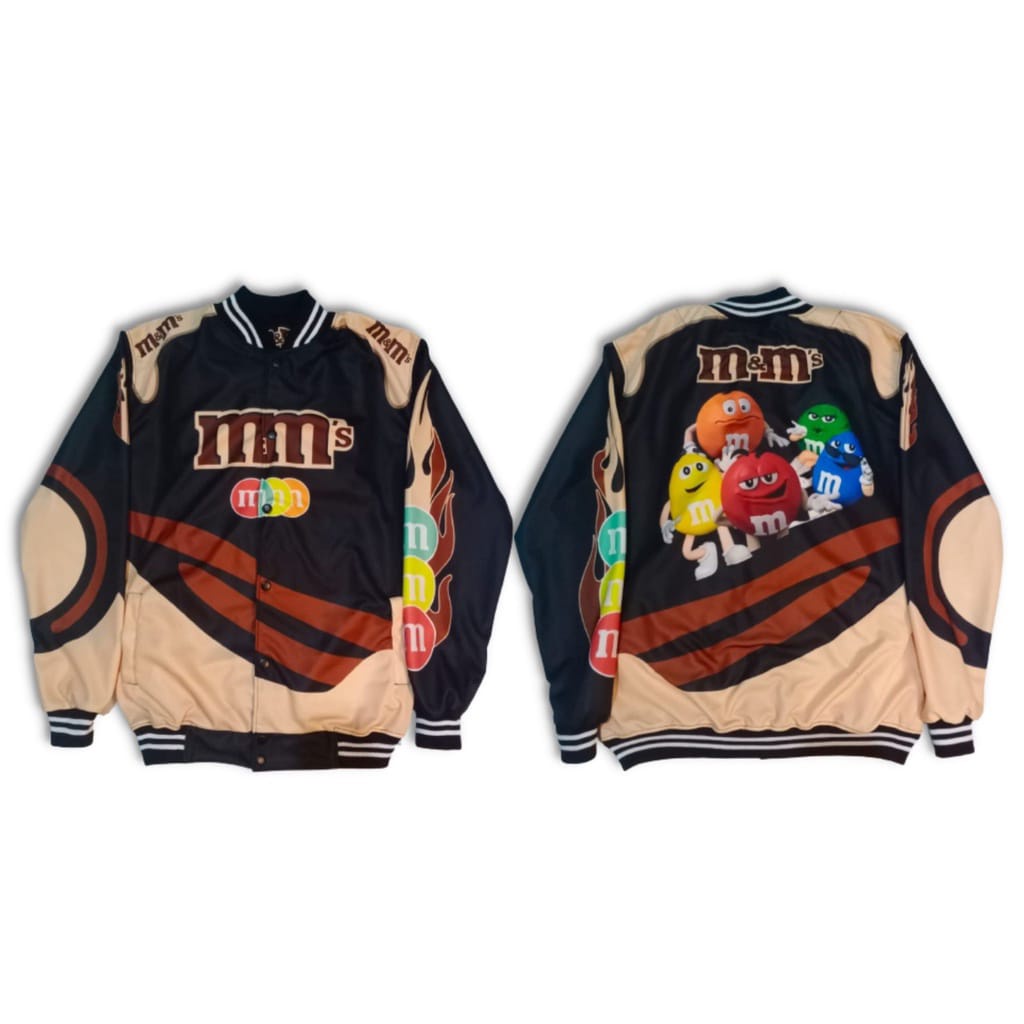 Varsity Jacket / Jaket Varsity Bisbol/ Varsity Baseball/ Jaket Bisbol Viral tiktok / Jaket Baseball/ Ukuran  L dan XL-M&M Brown