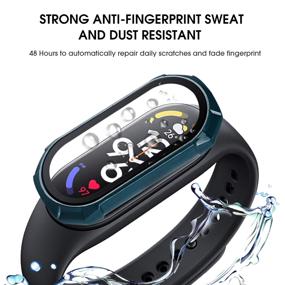 Pelindung Layar Tempered Glass HD PC Transparan Anti Debu / Sidik Jari Untuk Xiaomi Mi Band 7 / 7NFC