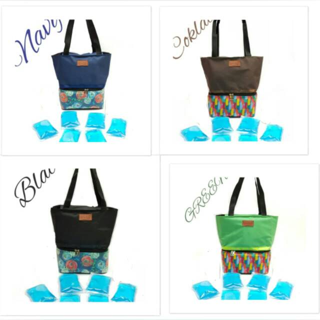 Termurah.. TAS ASI MURAH  Cooler Bag Fashion mIno + 6 blue ice gel / Tas asi + 6 blue ice gel S1