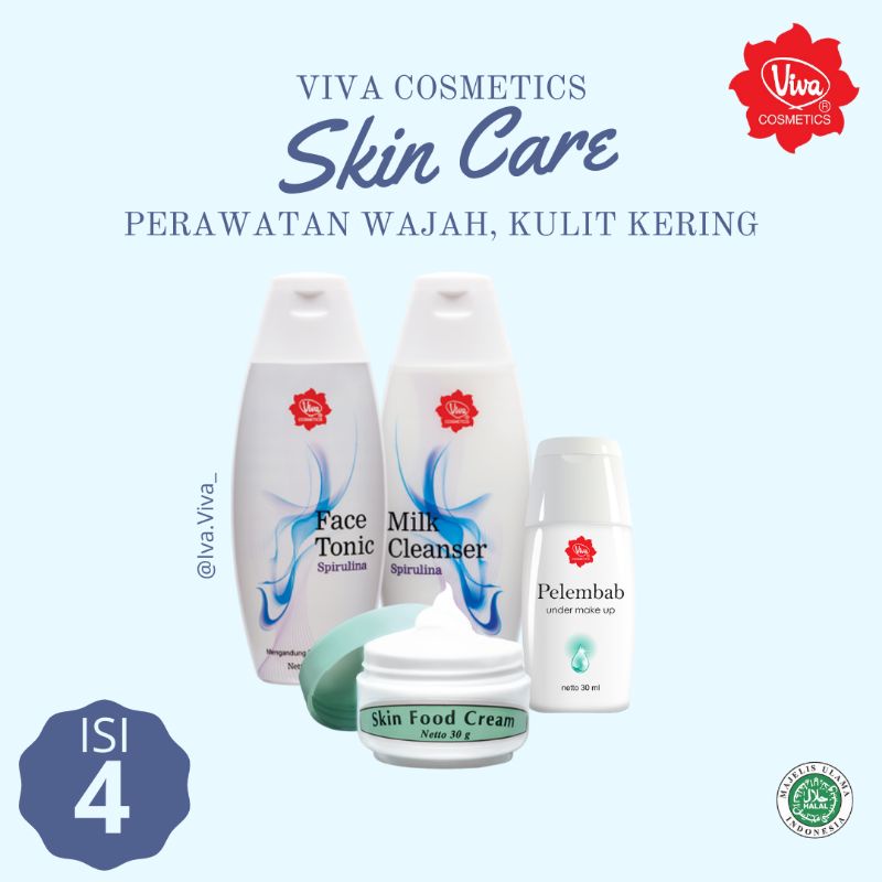 Viva Paket Perawatan Wajah Kulit Kering (Spirulina)