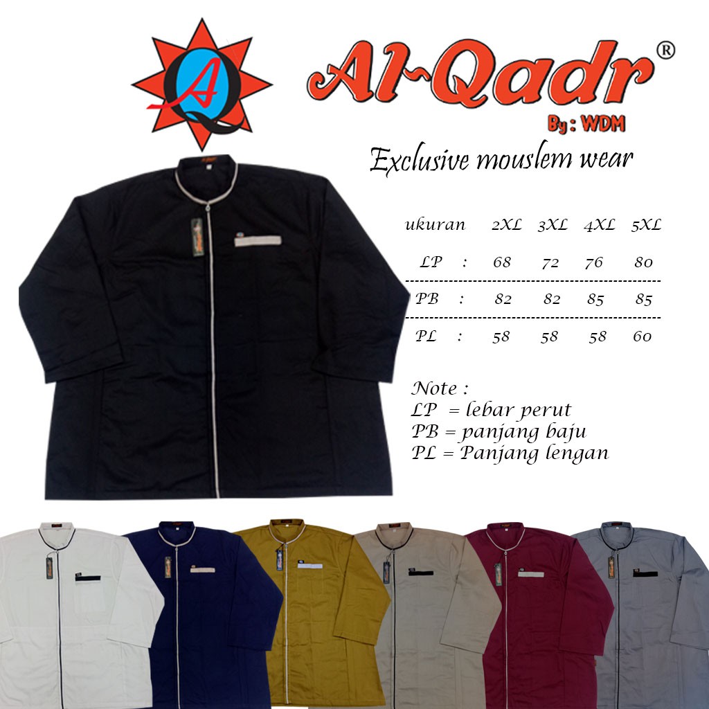 Baju Koko Jumbo Al qadr Pria Muslim Jumbo