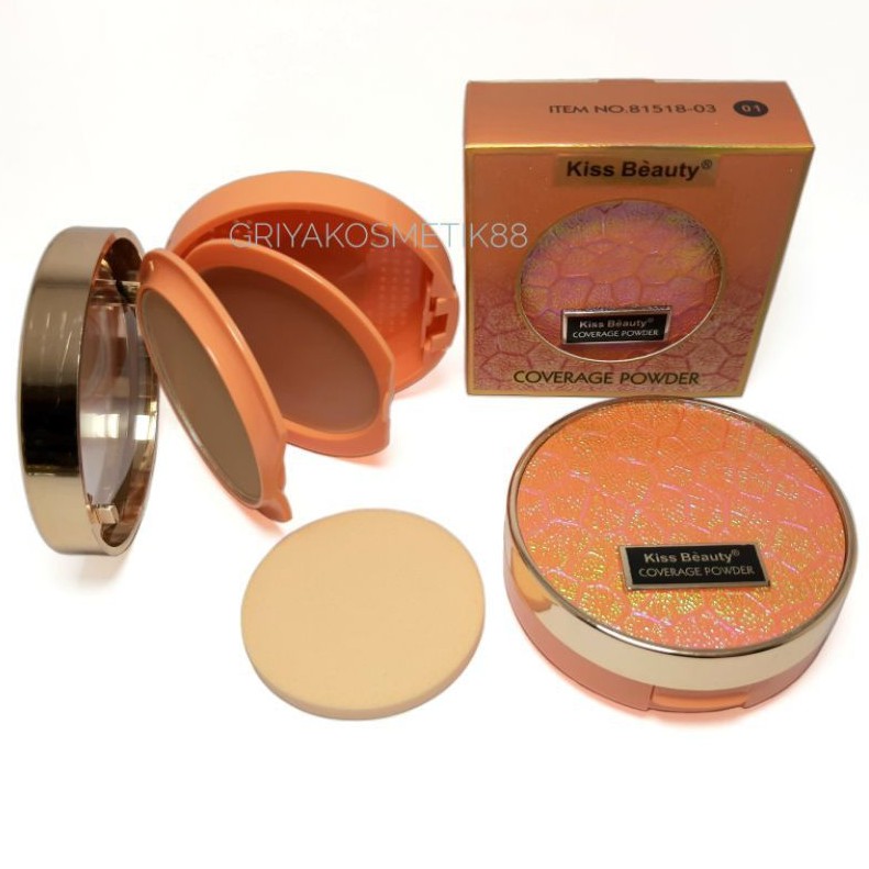 BEDAK KISS BEAUTY COVERAGE POWDER 2in1