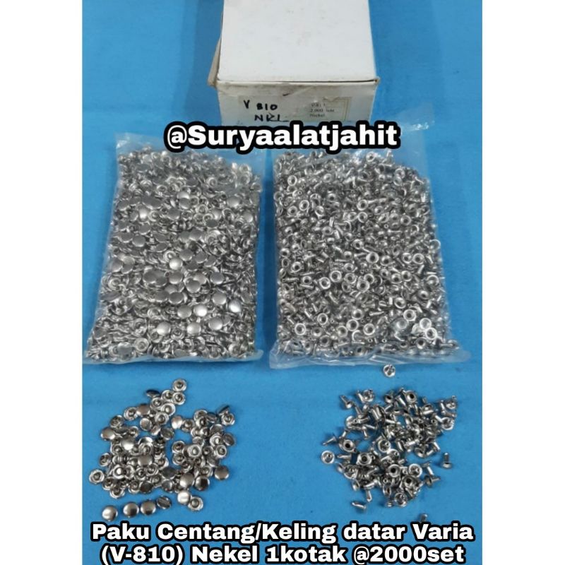 Paku Centang V-810 datar Varia Nekel @1kotak =rp.94.500/2000set