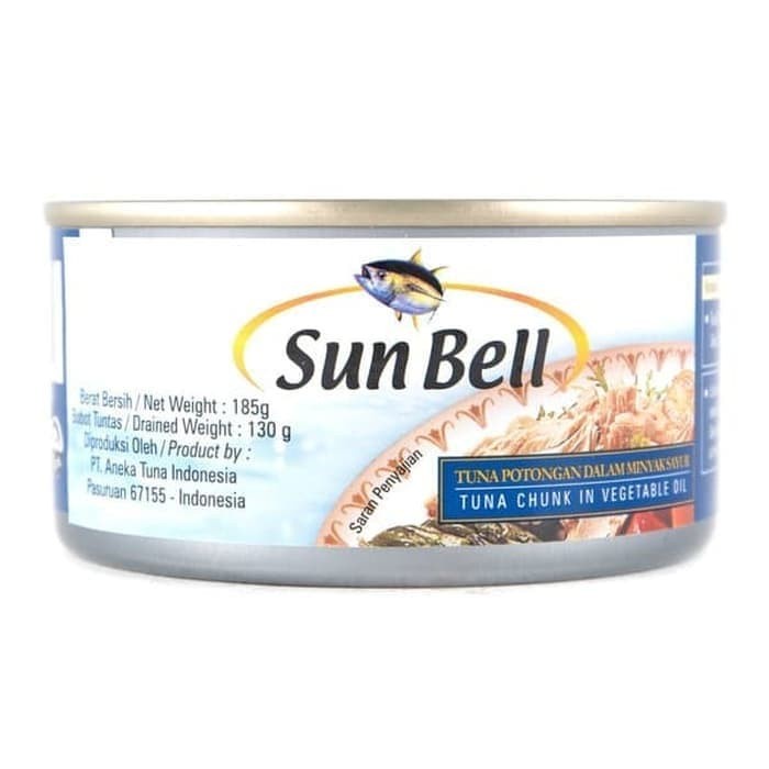 

Gg01Hh Sun Bell Tuna Chunk In Vegetable Oil 185 Gram - Ikan Kemasan Kaleng Ds01Gkk